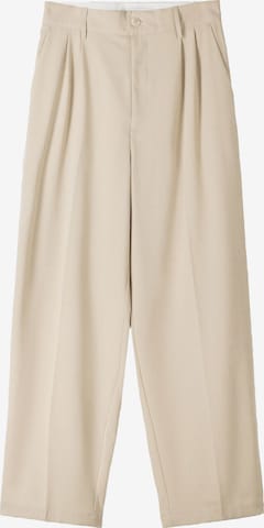Effilé Pantalon cargo Bershka en beige : devant