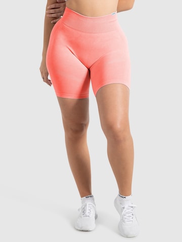 Smilodox Slimfit Sporthose 'Batik Ruth' in Orange: Vorderseite