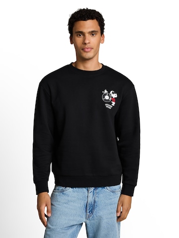 TOM TAILOR DENIM Sweatshirt in Zwart: voorkant