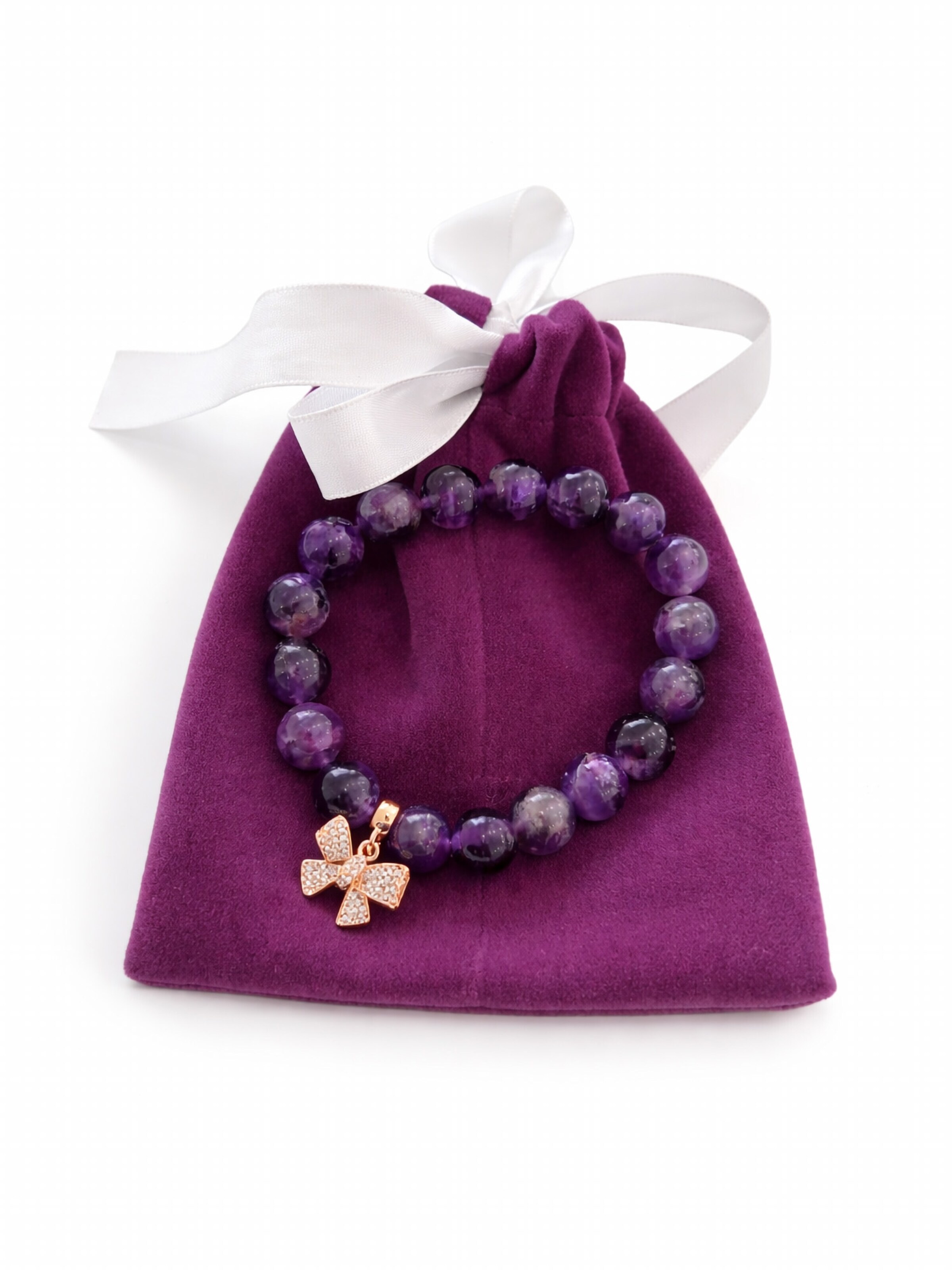 Secret Stones Armband 'Harmony Thread' in Lila