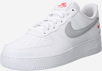 Nike Sportswear Sapatilhas baixas 'AIR FORCE 1 07' em cinzento / vermelho / branco, Vista do produto
