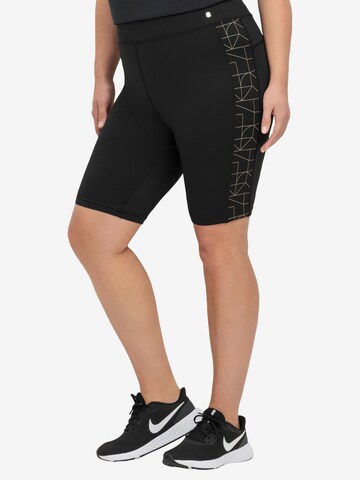 SHEEGO Skinny Sportbroek in Zwart: voorkant