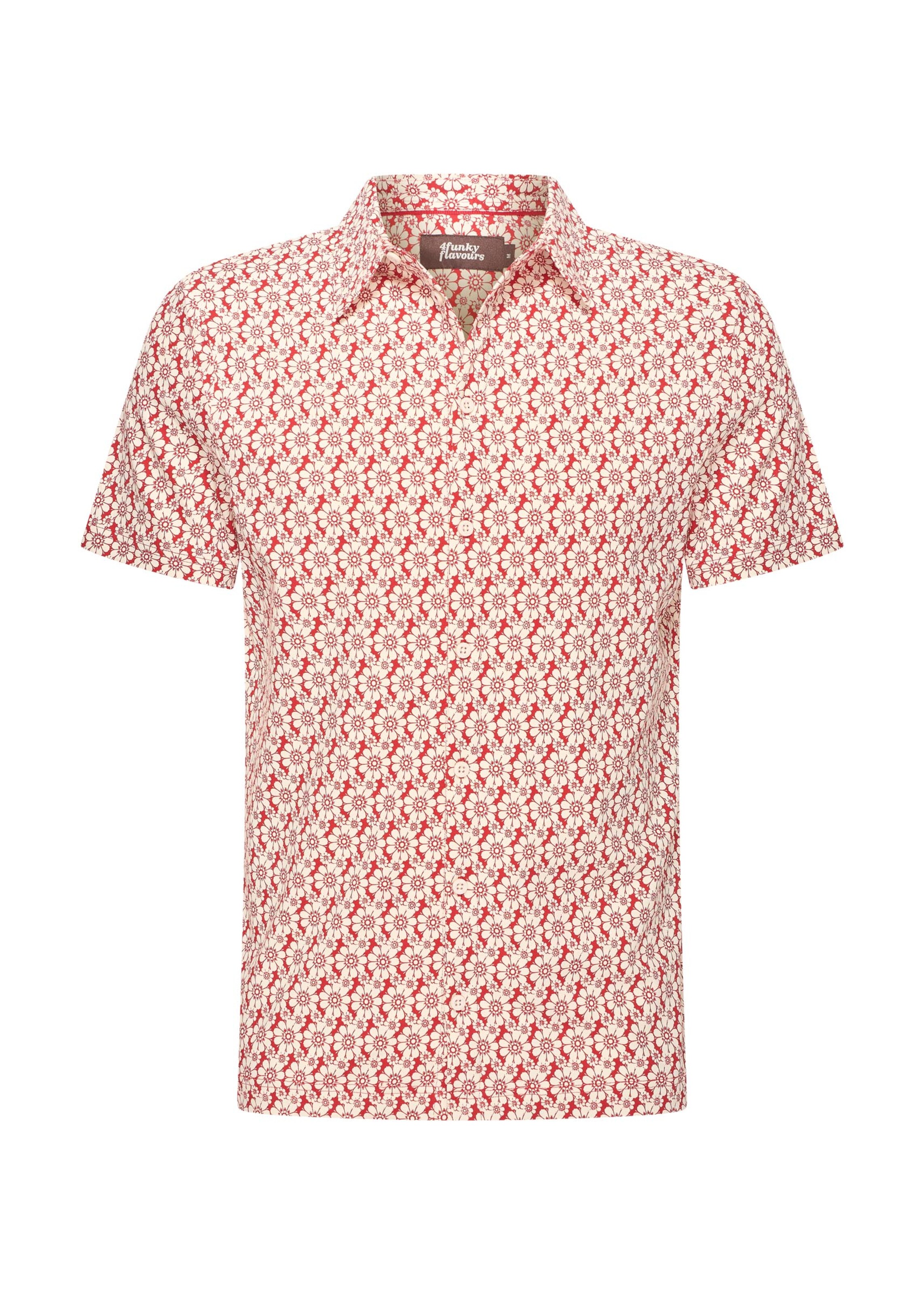 4funkyflavours Regular fit Button Up Shirt 'Anyone In Love' in Red: front