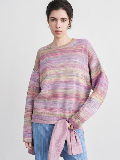 Carhartt WIP Pullover 'Keenan' in hellgelb / lavendel / pink / weiß, Produktansicht