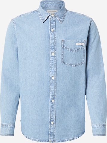 mėlyna Calvin Klein Jeans Standartinis modelis Marškiniai 'ESSENTIAL CLASSIC': priekis