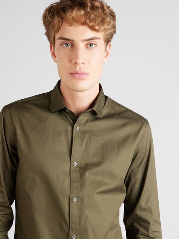 Coupe slim Chemise 'CARDIFF' JACK & JONES en vert