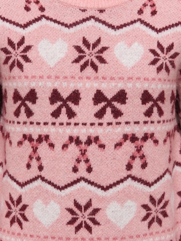 ONLY GIRLS - Jersey 'KOGSNOWFLAKE XMAS' en rosa