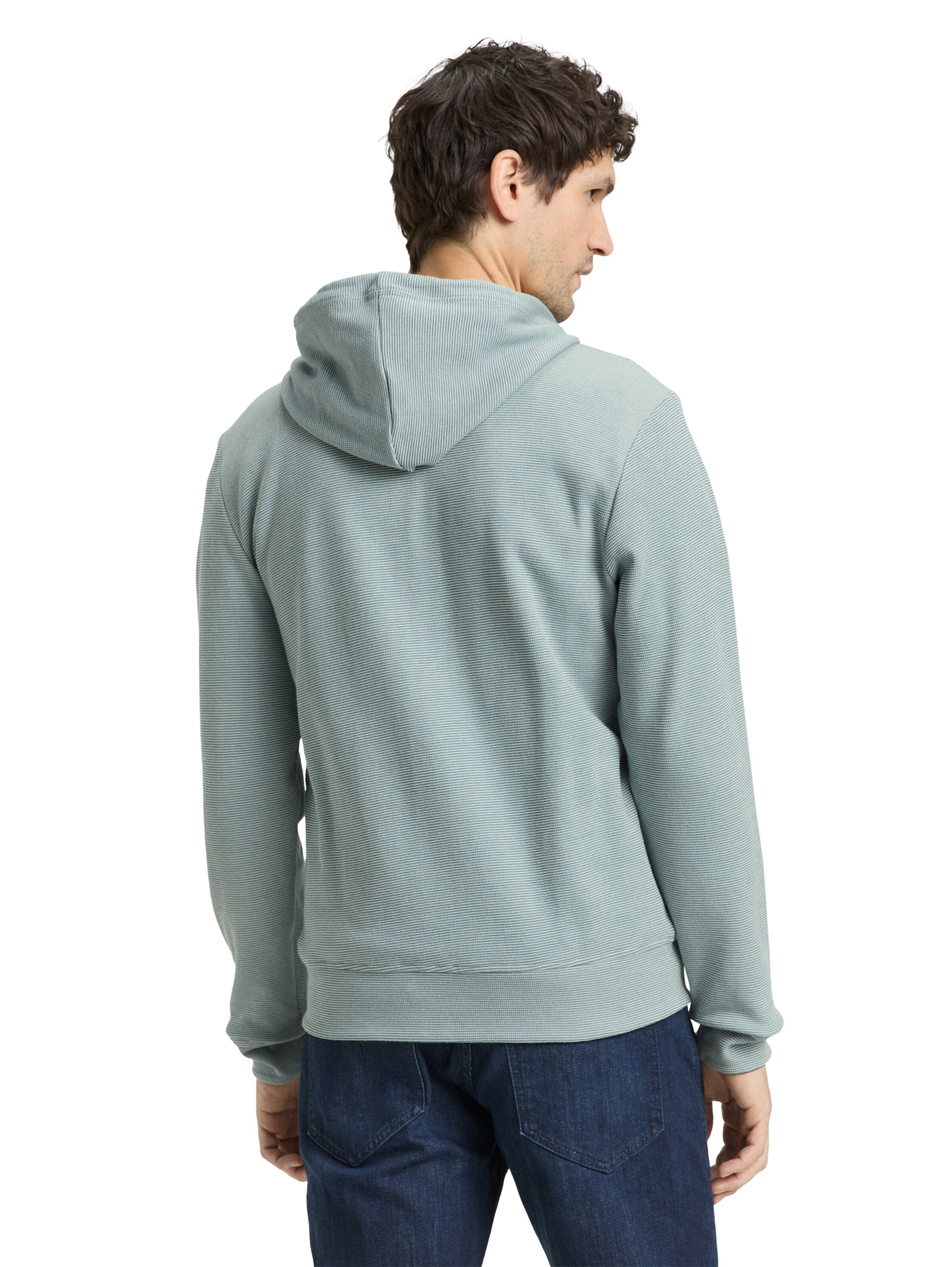 TOM TAILOR Sweatjacke in Grün