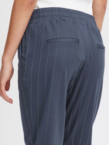 ICHI Tapered Pleat-front trousers 'Ruti' in Blue