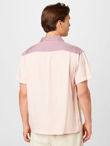 Obey Regular fit Button Up Shirt in Pink