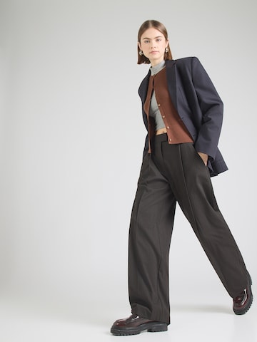 TOPSHOP Szeroka nogawka Cygaretki 'JANE' w kolorze brązowy