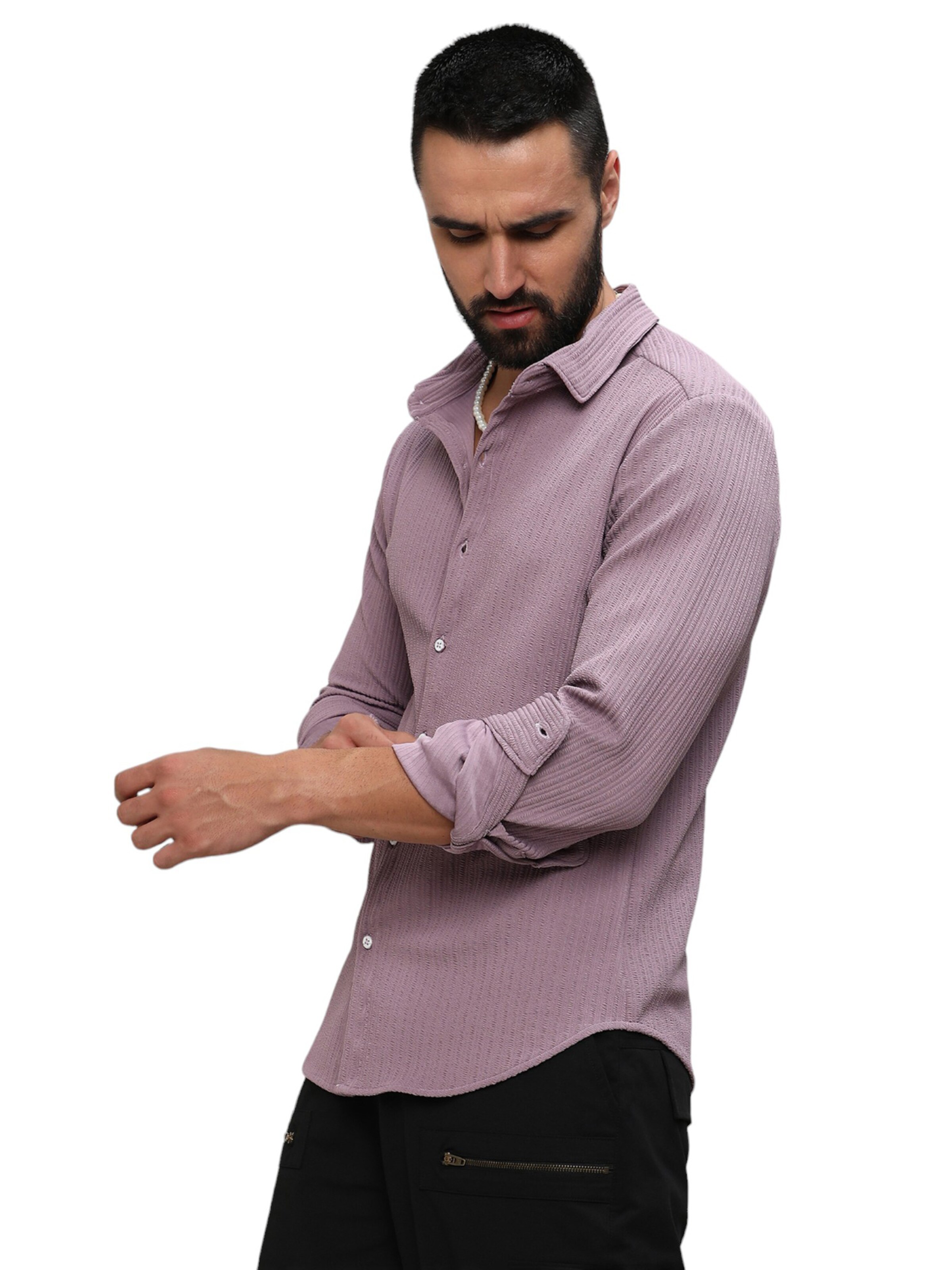 Coupe regular Chemise 'Koa' Campus Sutra en violet