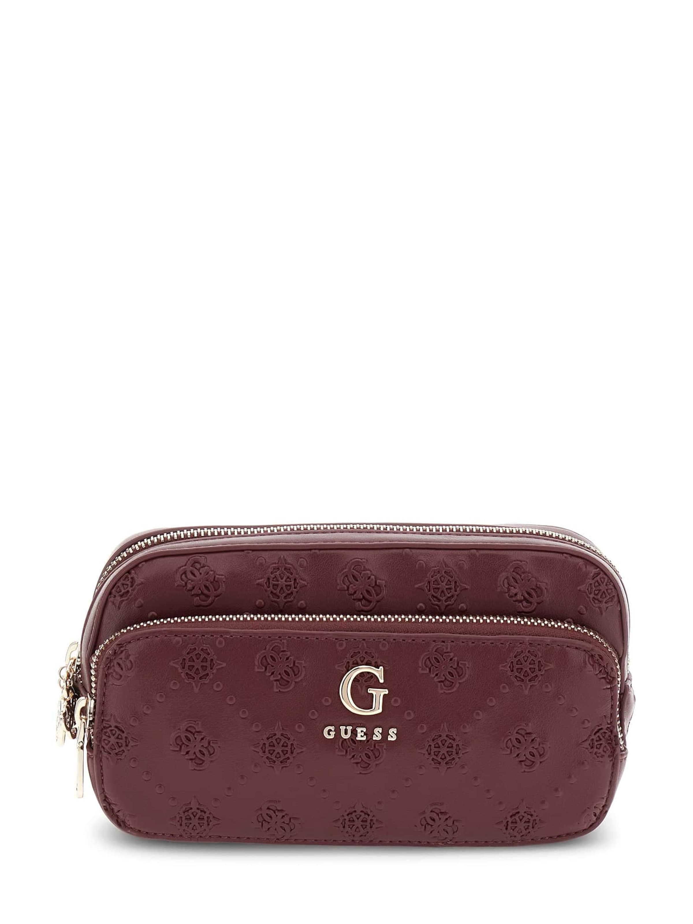 GUESS Cosmetic Bag in Red: front