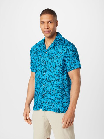 Michael Kors - Ajuste regular Camisa en azul: frente