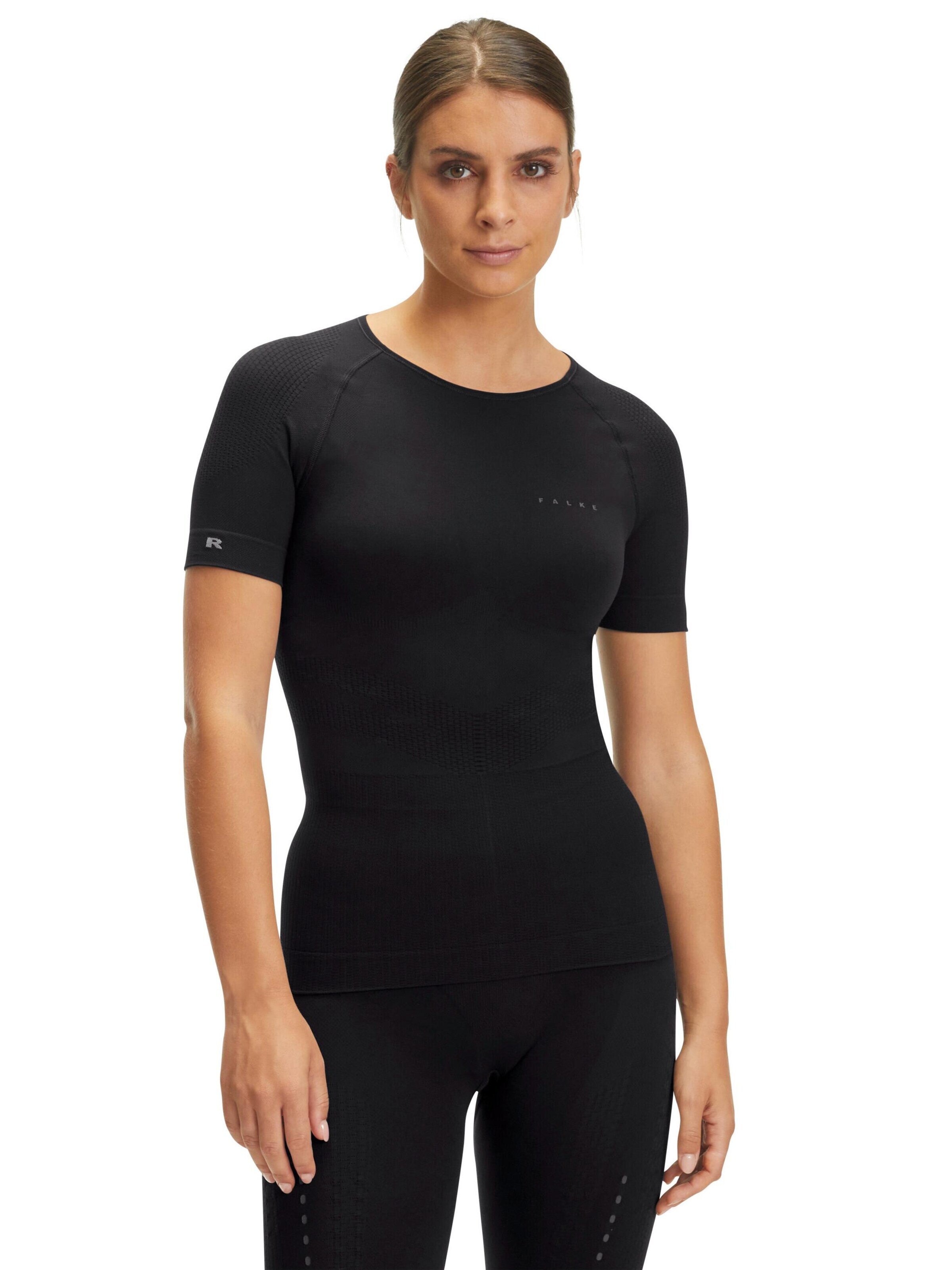 FALKE Funktionsshirt 'Impulse Running'‌‌‌‌‌‌ in Schwarz: Vorderseite