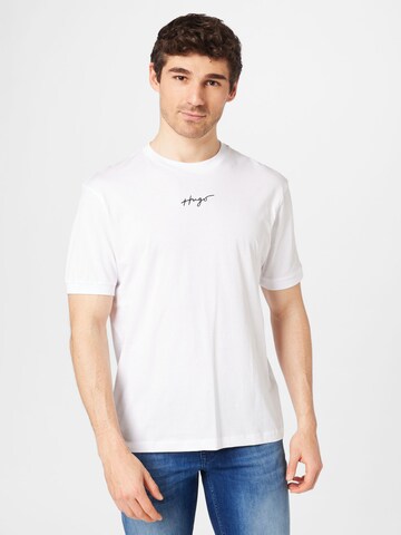 HUGO - Camiseta 'Dontevideo' en blanco: frente