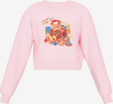 Sweat-shirt 'Pop' MYMO en rose : devant