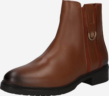 Bottines TOMMY HILFIGER en marron : devant