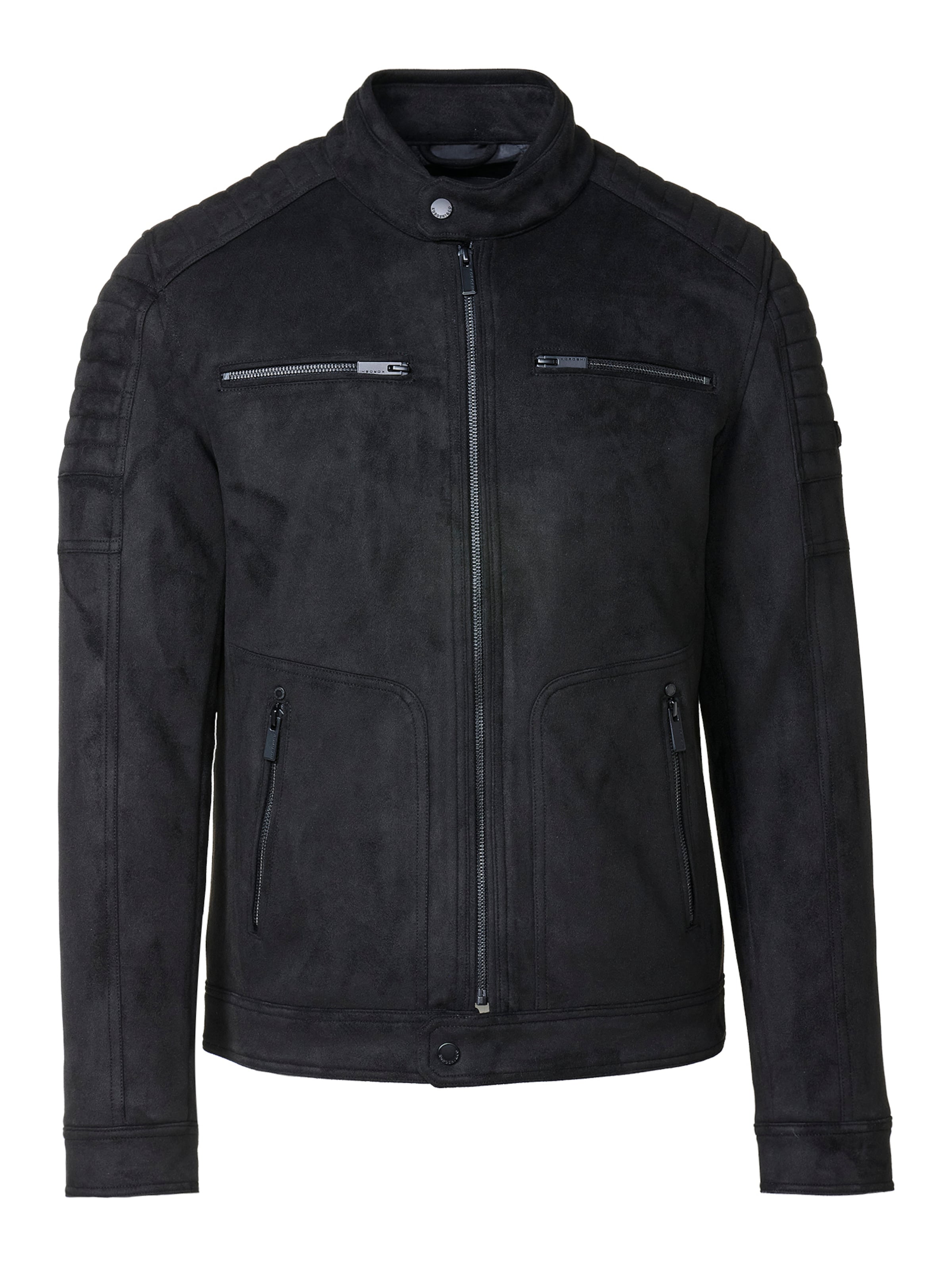 KOROSHI Prehodna jakna | črna barva: sprednja stran