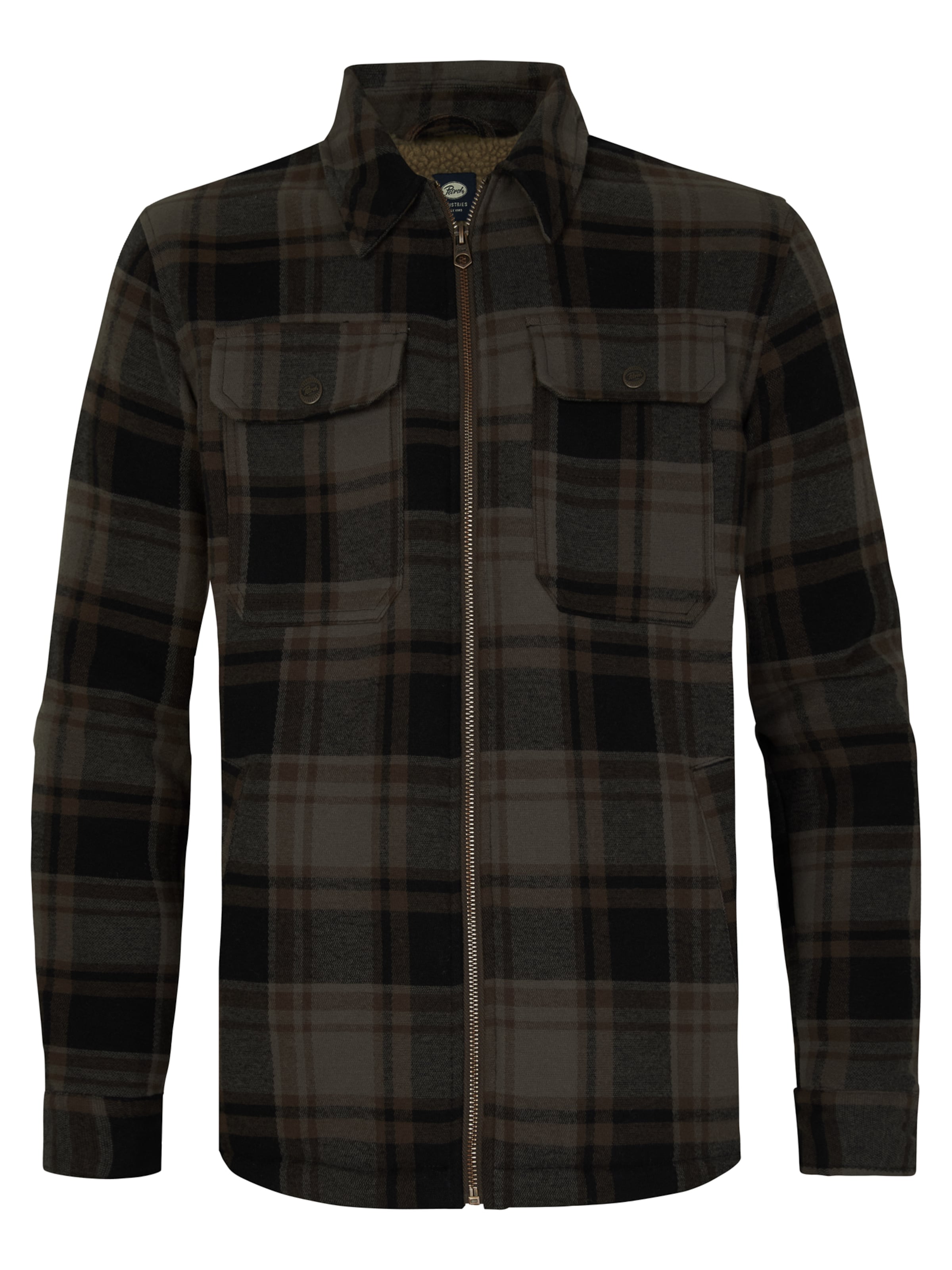 Petrol Industries Regular fit Overhemd 'Aleknagik' in Bruin: voorkant