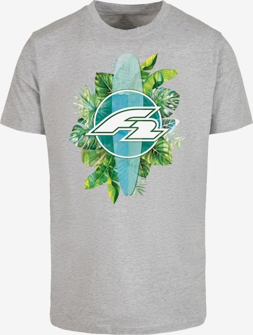 F2 Shirt 'Tropical Surfboards Sommer' in Grey: front