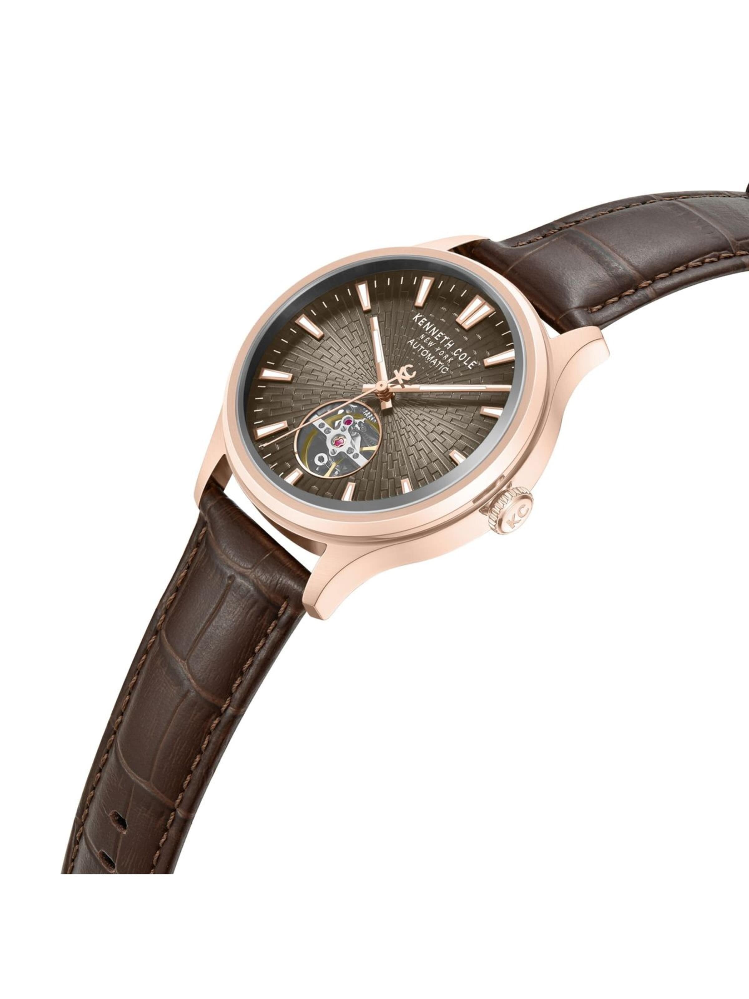 Kenneth Cole Analoguhr 'Newport'‌‌‌‌ in Braun