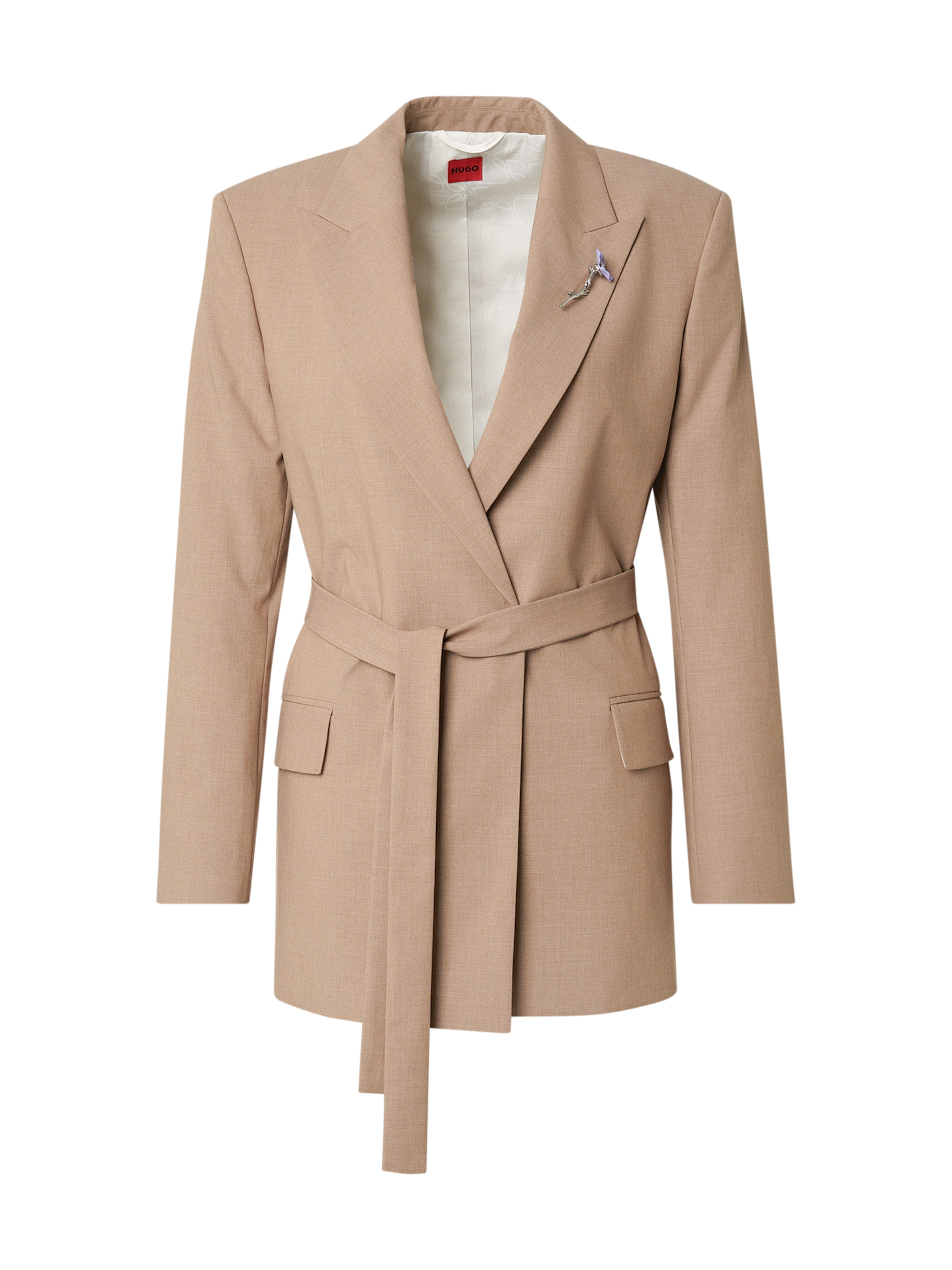 HUGO Tussenmantel 'Abivale' in Beige: voorkant