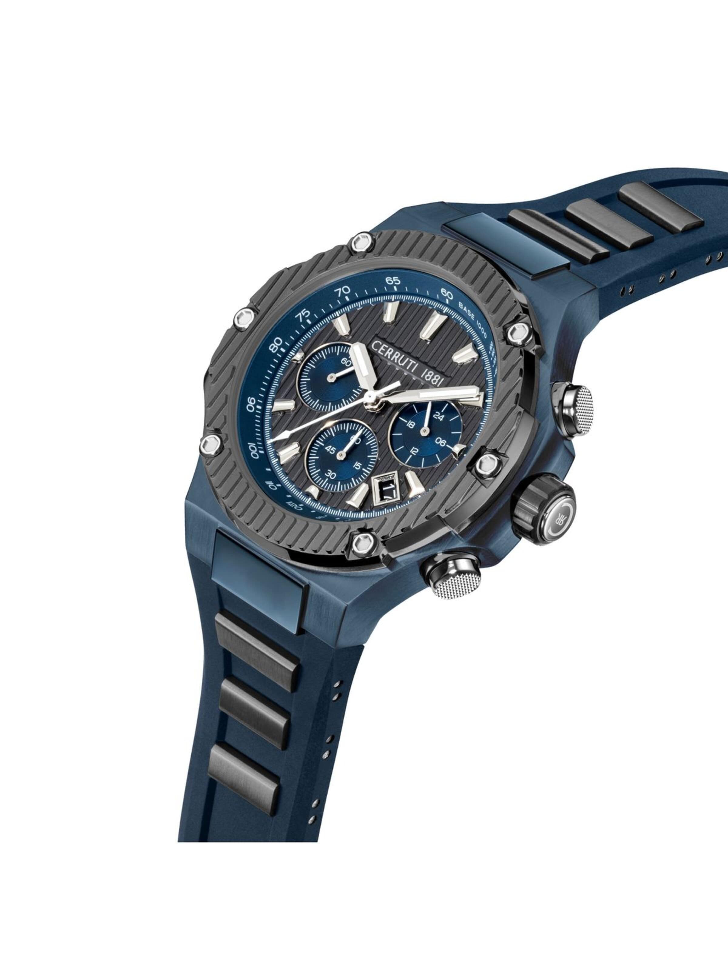 Montre à affichage analogique 'Lucardo' CERRUTI 1881 en bleu