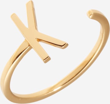 Design Letters Ring in Gold: predná strana
