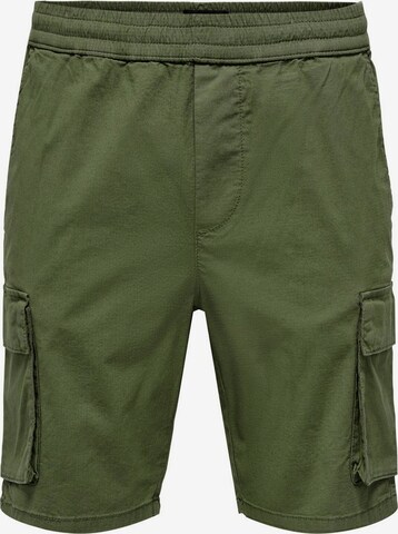Regular Pantalon cargo Only & Sons en vert : devant