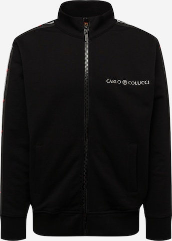 Carlo Colucci Sweatjacke in Schwarz: predná strana