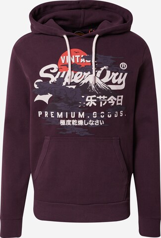 Superdry Sweatshirt in Purple: front