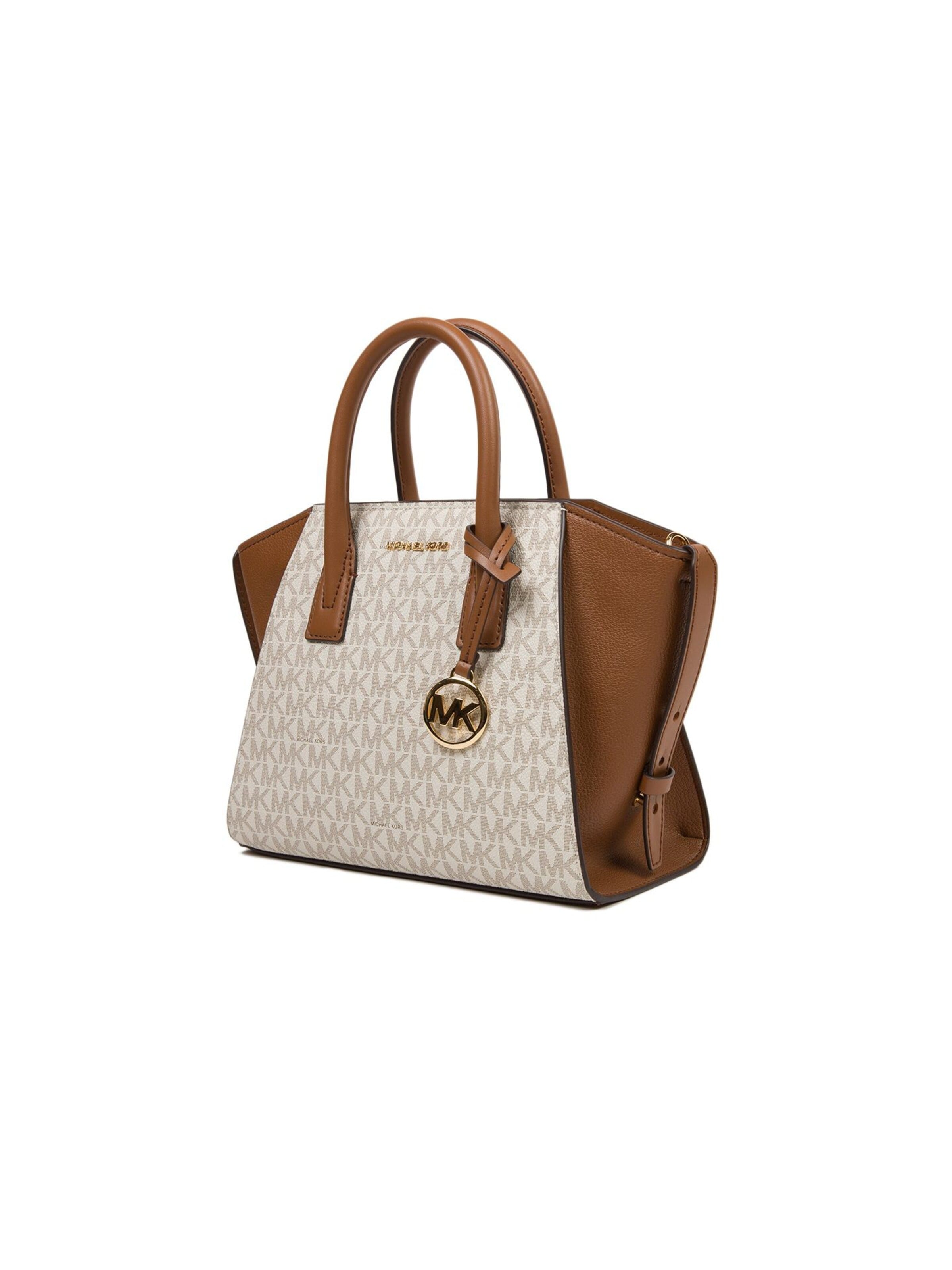 Michael Kors Handbag 'Avril Small Top-Zip  Satchel' in Beige