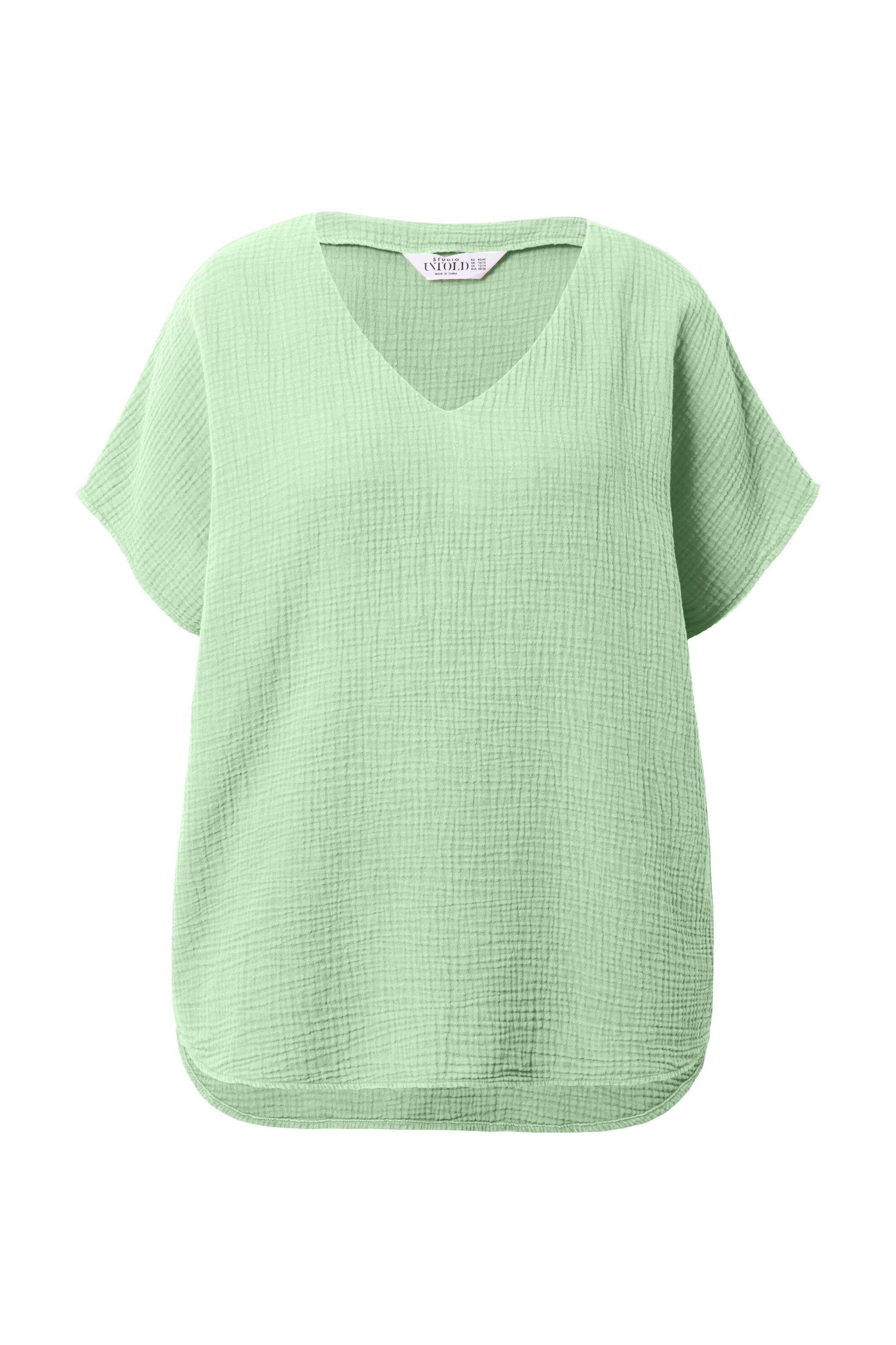 Studio Untold Blouse in Groen: voorkant