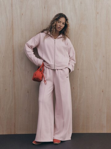 self. Zip-Up Hoodie in Pink: front