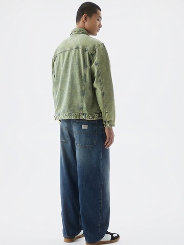 Pull&Bear Wide leg Jeans in Blauw