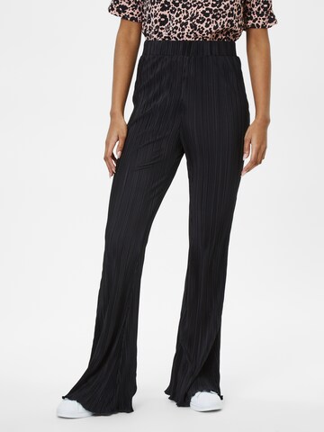 Monki Flared Trousers in Black: front