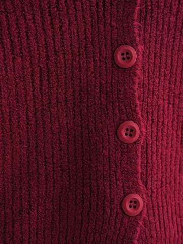 MixRay Knit Cardigan in Red