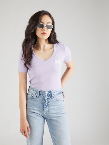 Calvin Klein Jeans Μπλουζάκι σε λιλά: μπροστά
