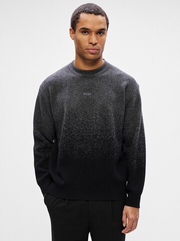 BOSS Orange Trui 'Kalbrush' in Zwart: voorkant