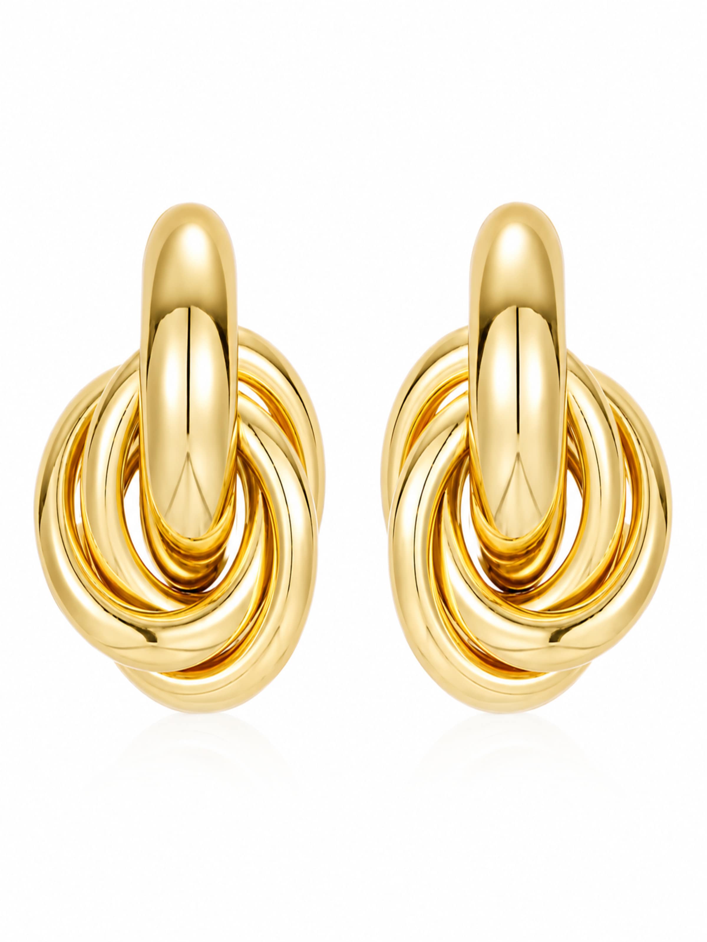 ROUGEMONT Jewellery Earrings 'Trendige Damen Knoten Ohrstecker' in Gold: front