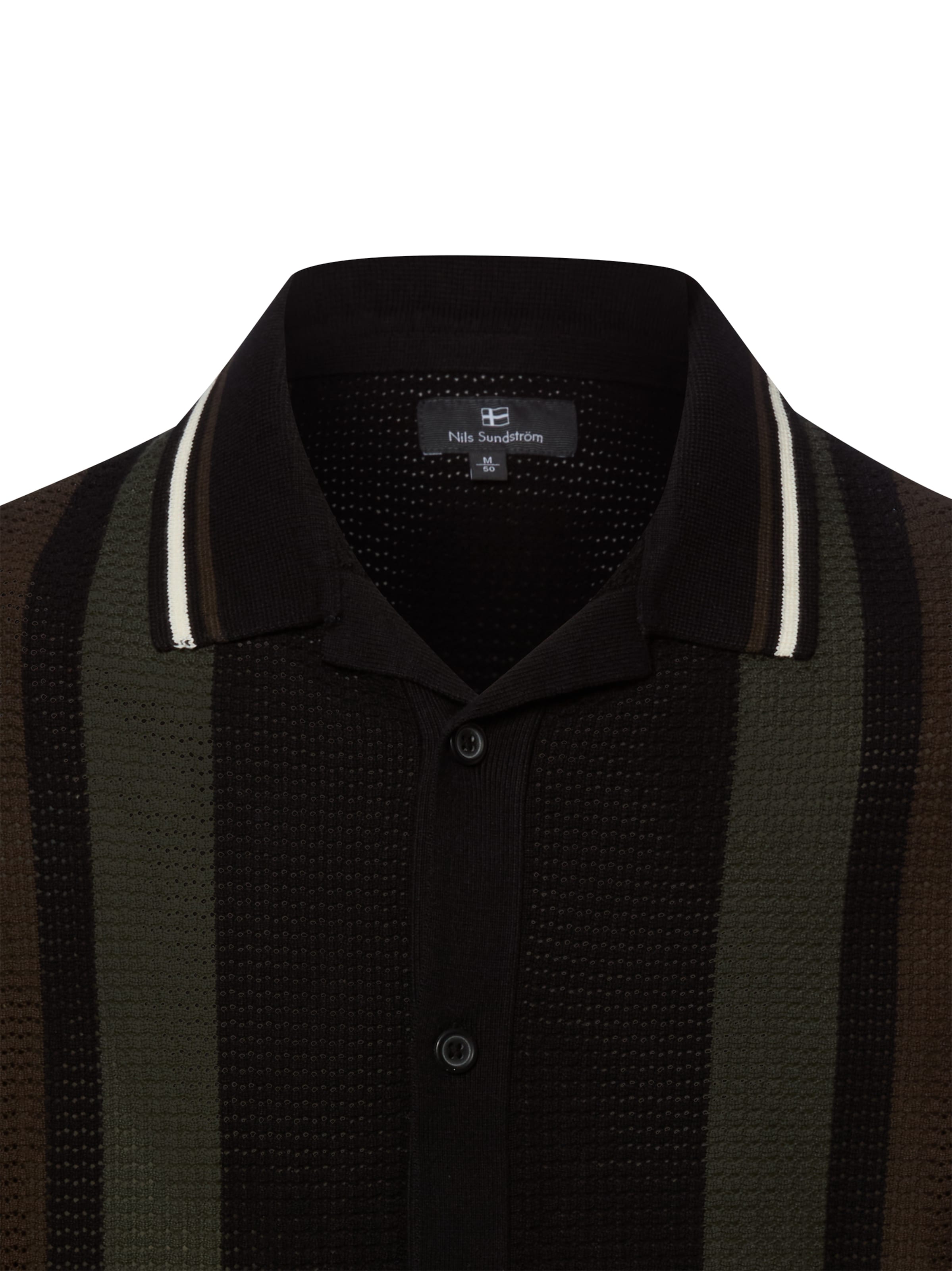 Nils Sundström Comfort fit Button Up Shirt 'Eric' in Black
