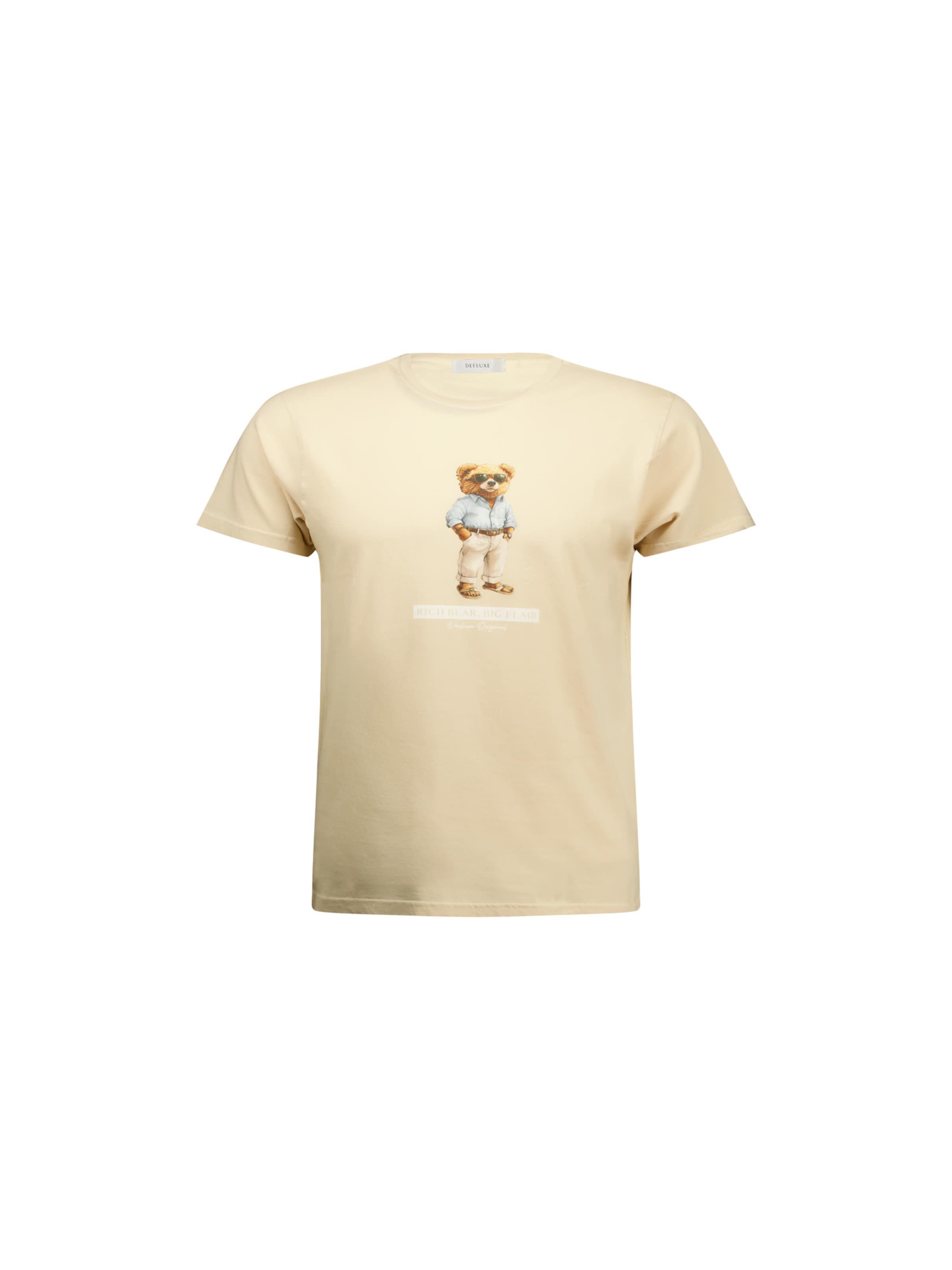 T-Shirt 'Richbear' Deeluxe en beige : devant
