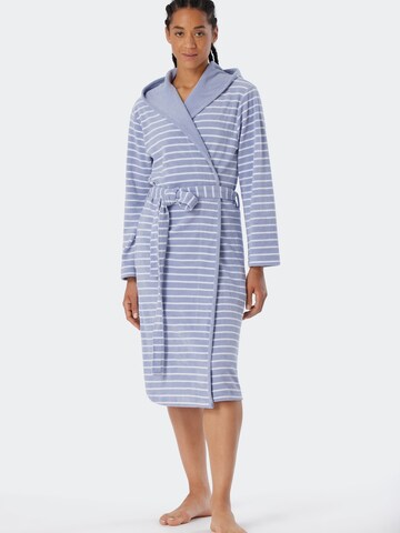 SCHIESSER Bademantel ' Feather Terry ' in Blau