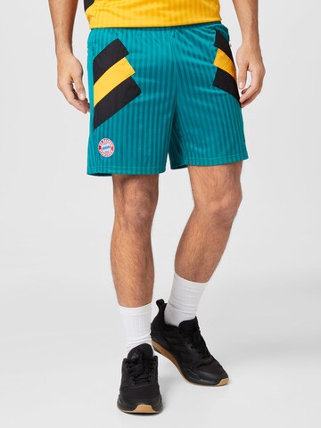 ADIDAS SPORTSWEAR Regular Workout Pants 'Fc Bayern' in Green: front