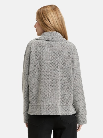 TOM TAILOR Zip-Up Hoodie in Black