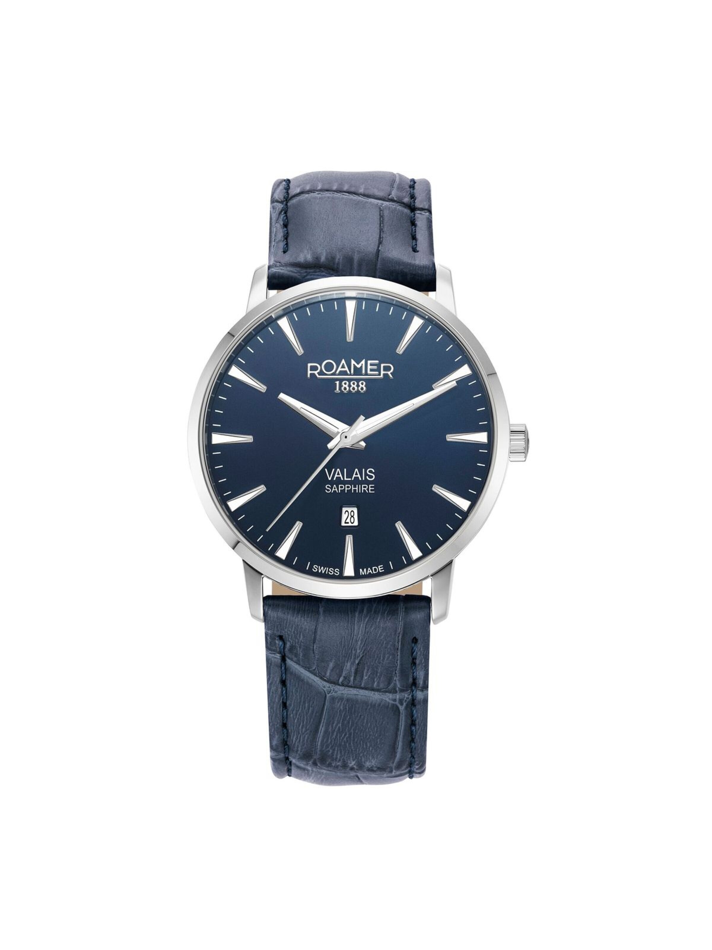 Montre à affichage analogique Roamer en bleu