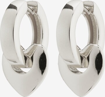 Boucles d'oreilles 'WAVE' Pilgrim en argent : devant