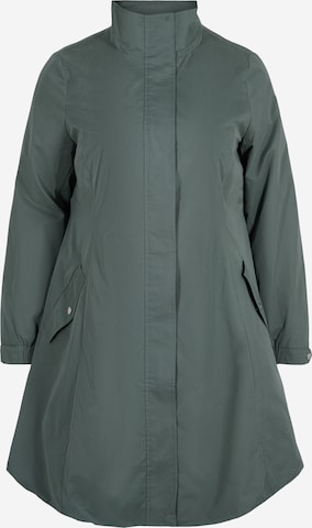 Zizzi Between-Season Jacket 'Shila' in Green: front