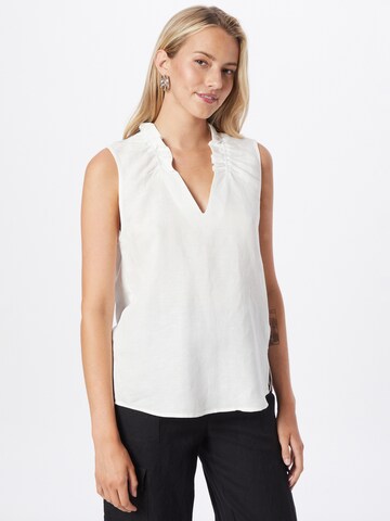 Camicia da donna di s.Oliver BLACK LABEL in bianco: frontale